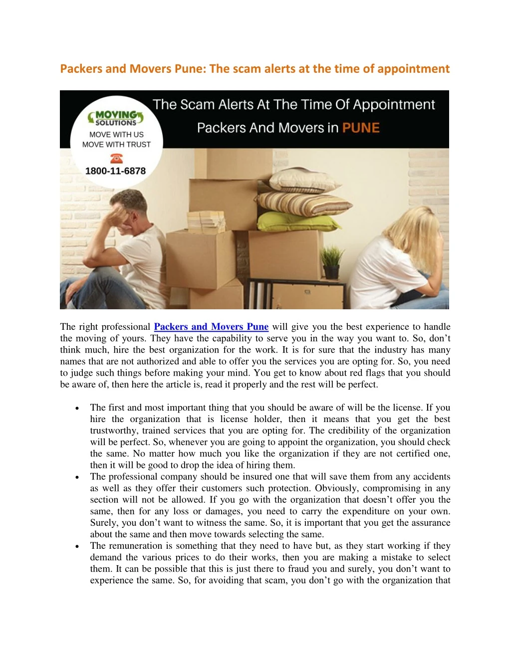 packers and movers pune the scam alerts
