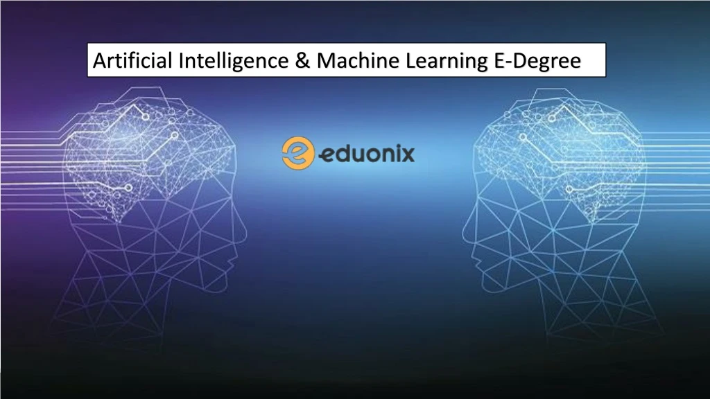 artificial intelligence machine learning e degree