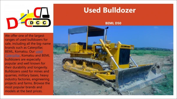 Used bulldozer BEML,CAT, Komatsu