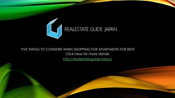 Apartments for Rent in Tokyo