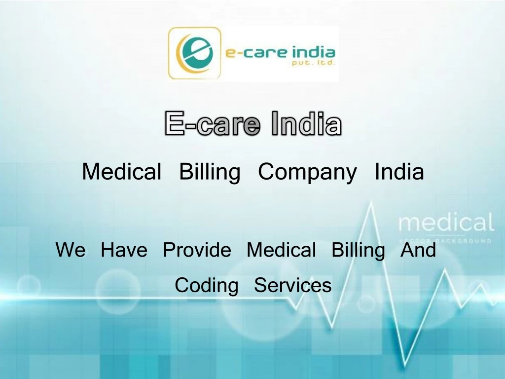 e care india medical billing company india