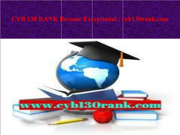 CYB 130 RANK Become Exceptional / cyb130rank.com