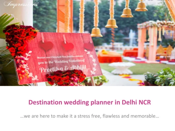 Find the best destination wedding planner in Delhi NCR