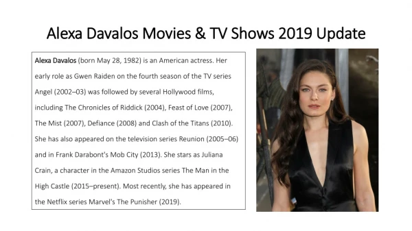 Alexa Davalos Movies and TV Shows