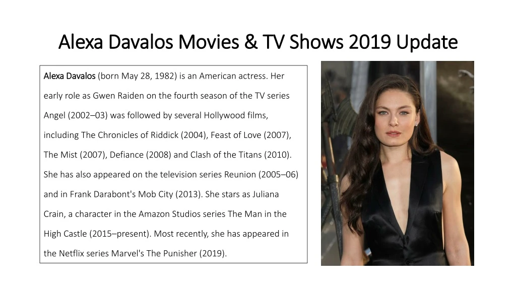 alexa davalos movies tv shows 2019 update