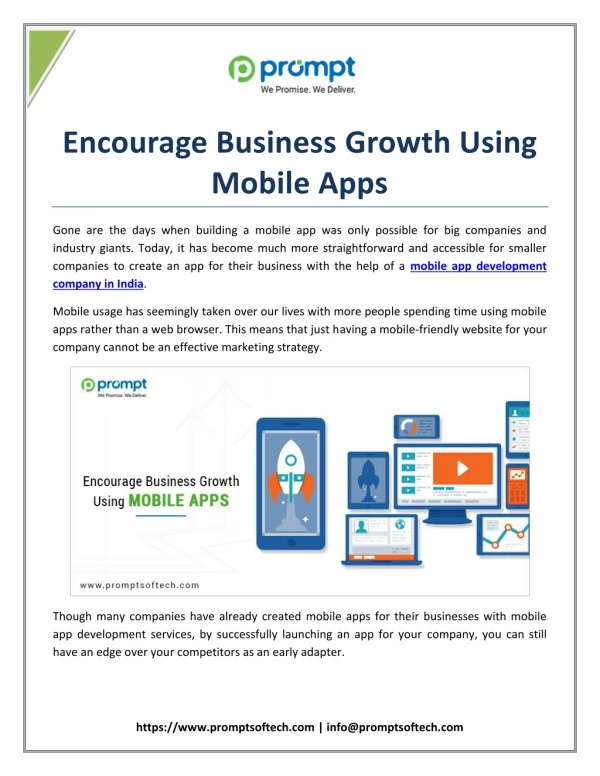 Encourage Business Growth Using Mobile Apps