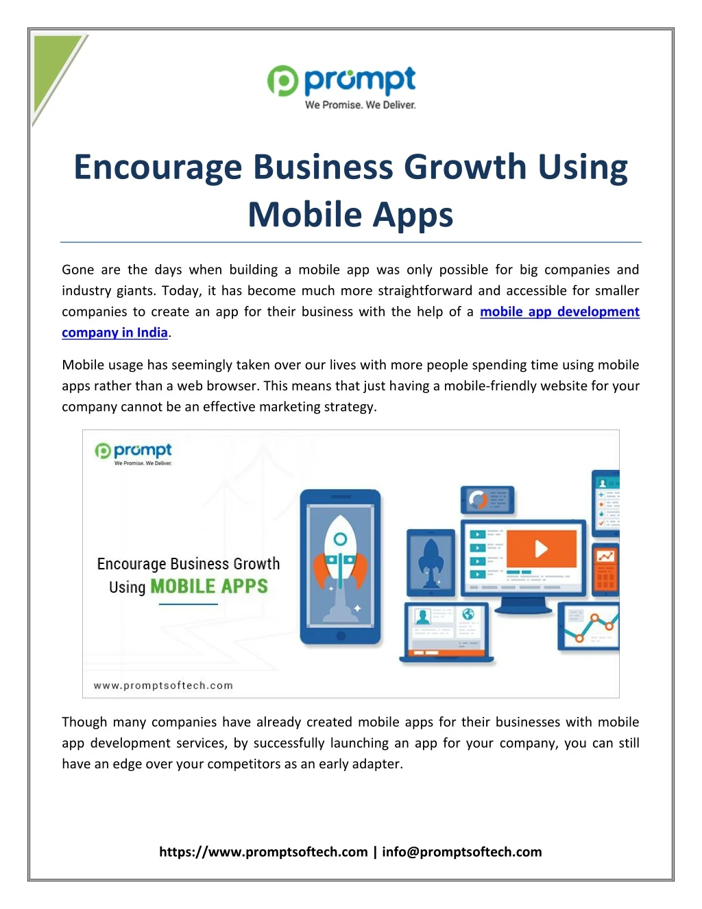 encourage business growth using mobile apps