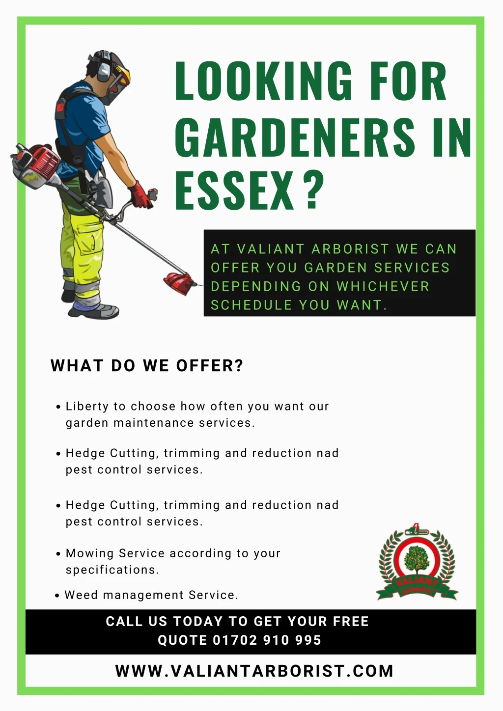 looking for gardeners in essex