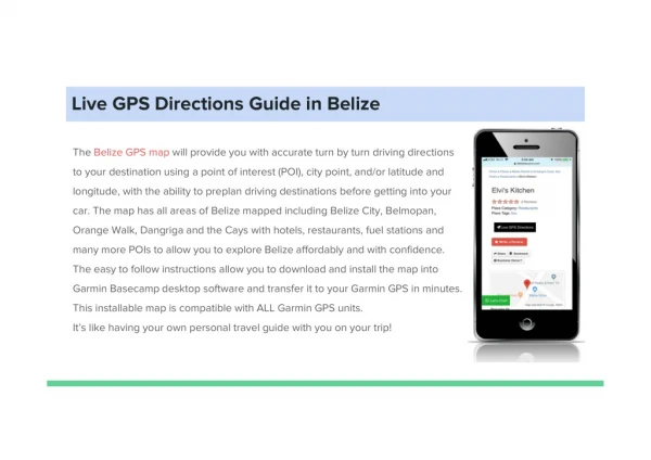 Live GPS Directions Guide in Belize