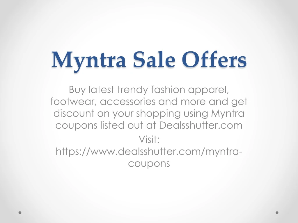 myntra sale offers