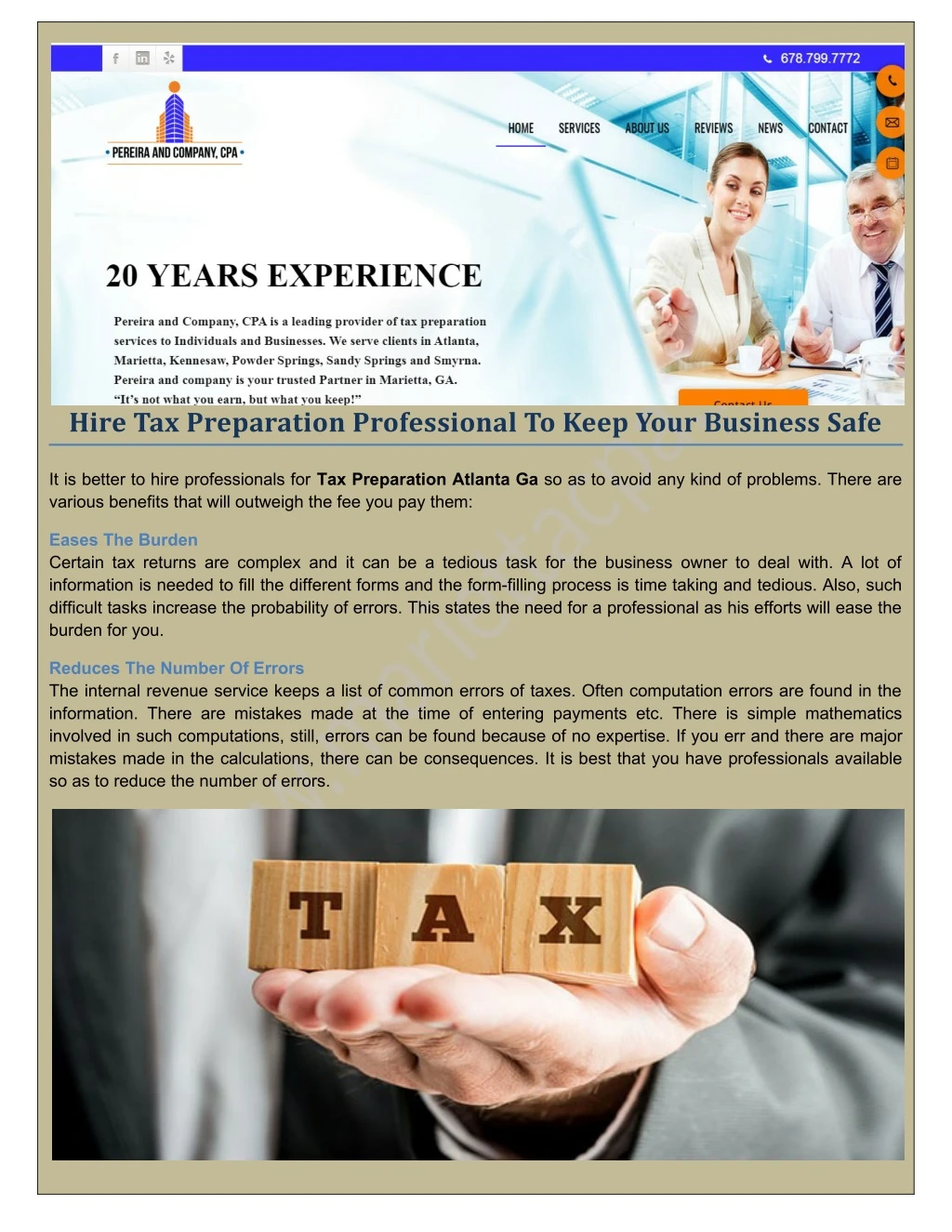 hire tax preparation professional to keep your