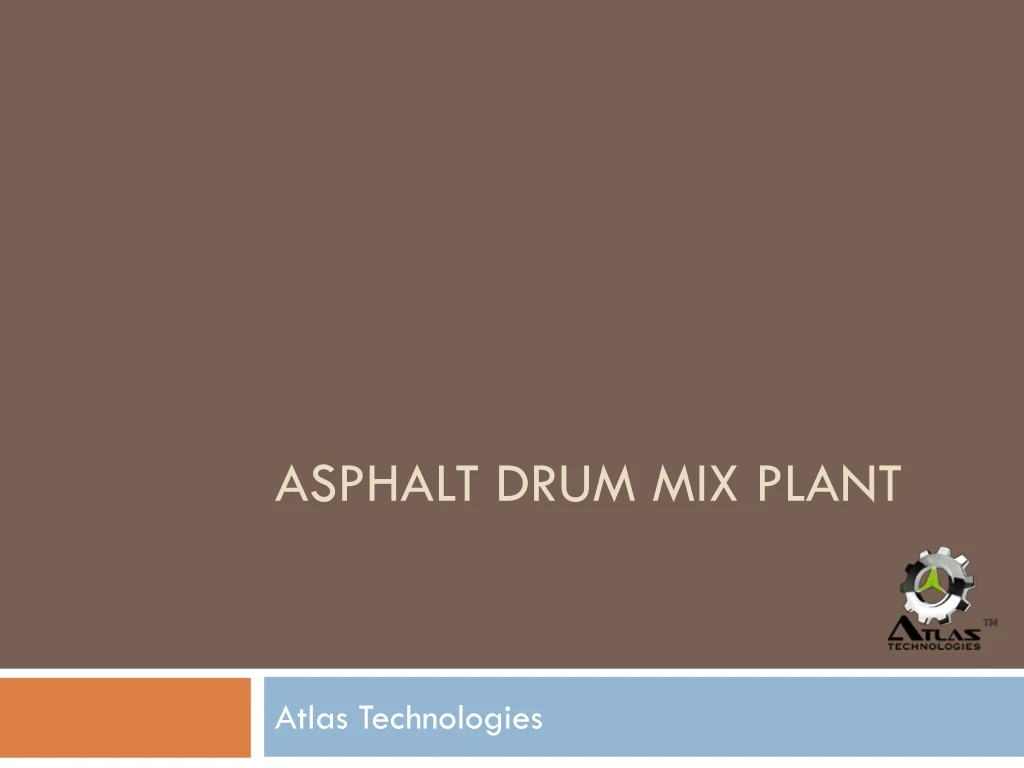 asphalt drum mix plant