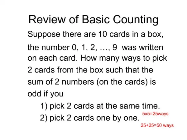 Review of Basic Counting