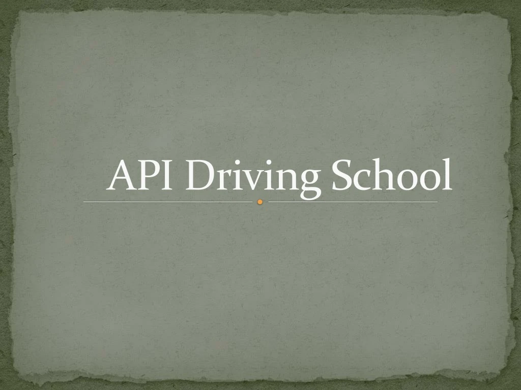api driving school
