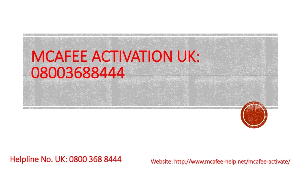 mcafee activation uk 08003688444
