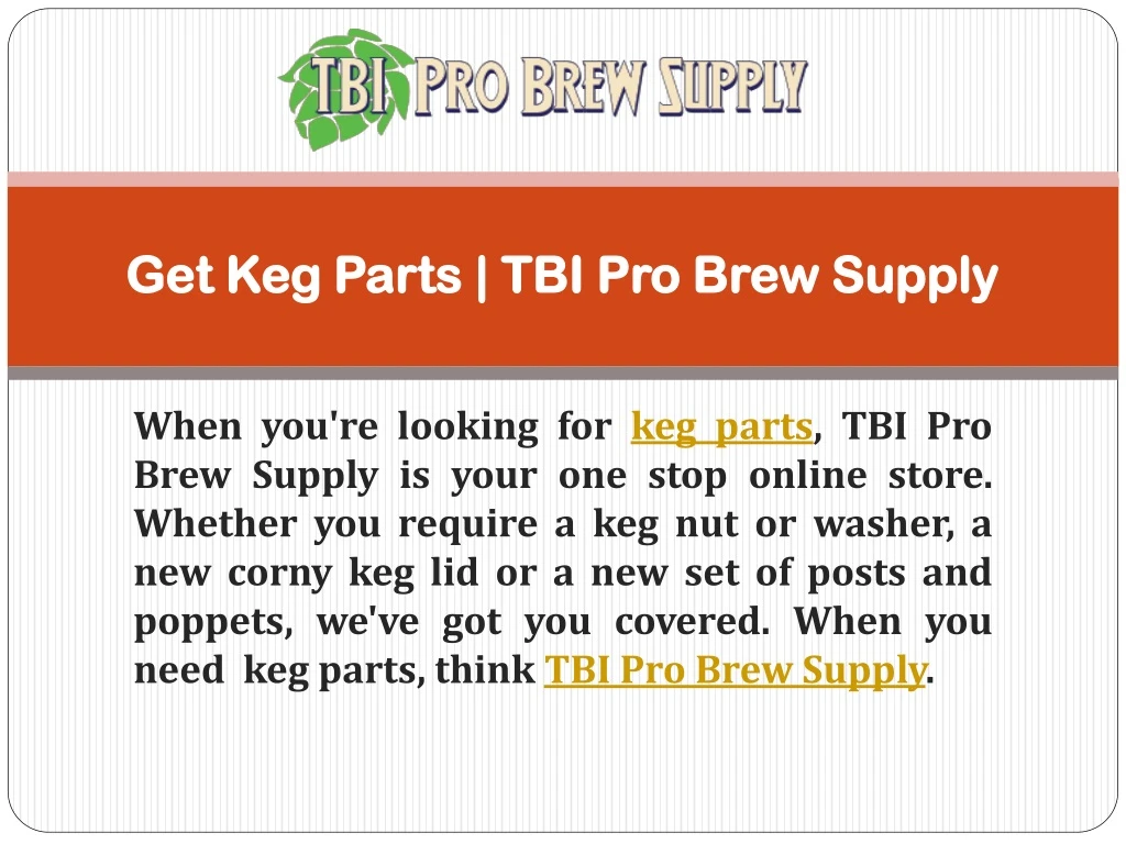 get keg parts tbi pro brew supply