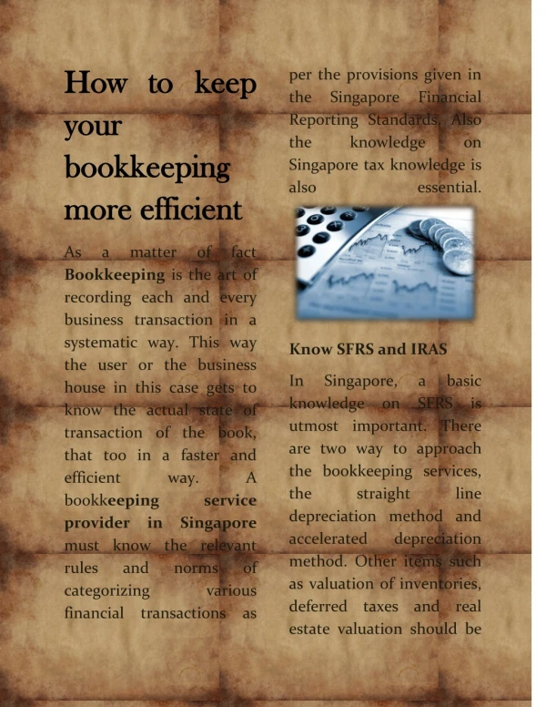 How to keep your bookkeeping more efficient