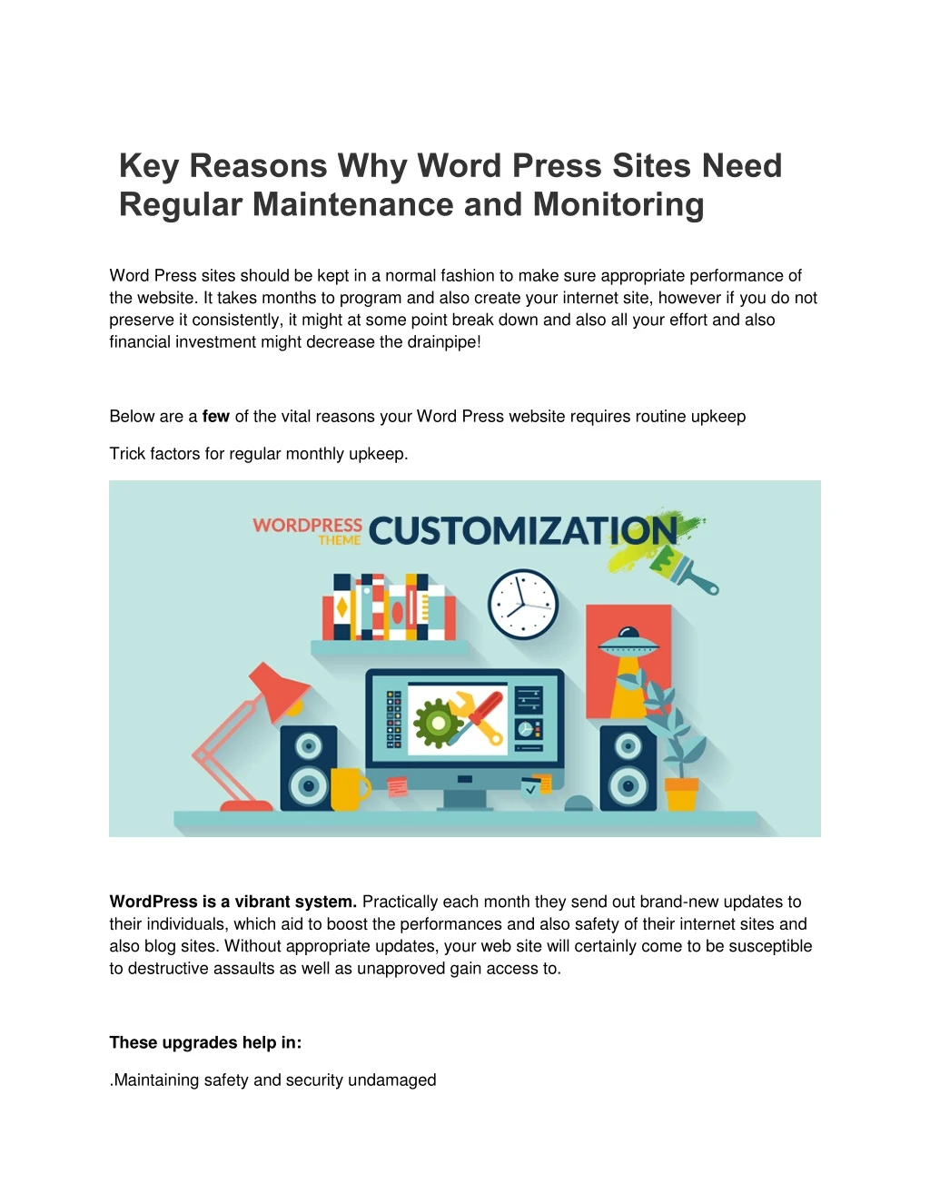 key reasons why word press sites need regular