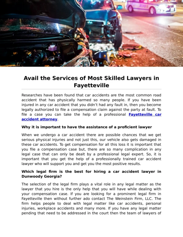 Avail the Services of Most Skilled Lawyers in Fayetteville