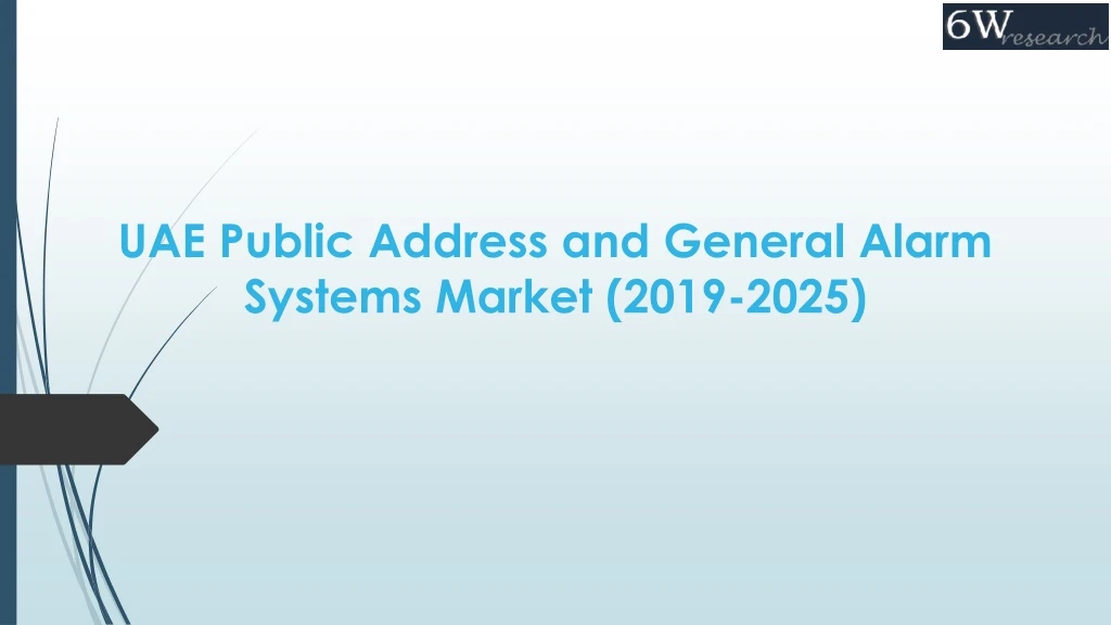 uae public address and general alarm systems