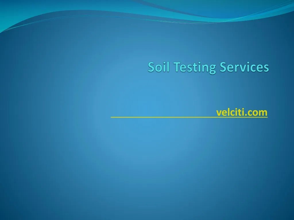 soil testing services
