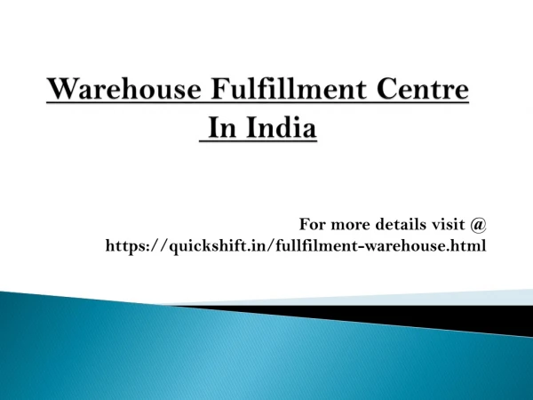 WAREHOUSING AND IMPORTANT ELEMENTS OF WAREHOUSING