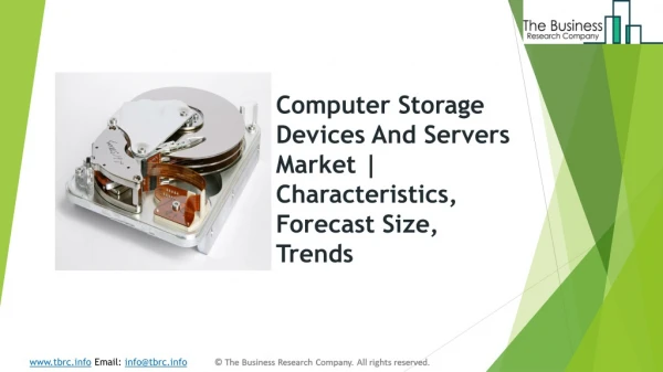 Computer Storage Devices And Servers Market | Characteristics, Forecast Size, Trends