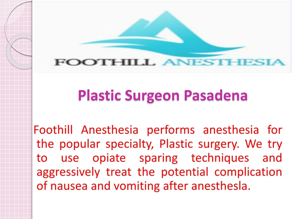 plastic surgeon pasadena