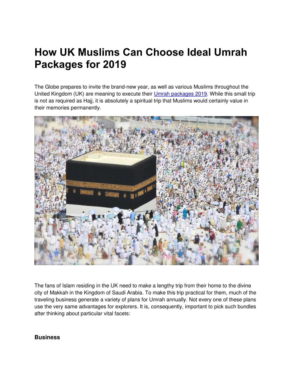 how uk muslims can choose ideal umrah packages
