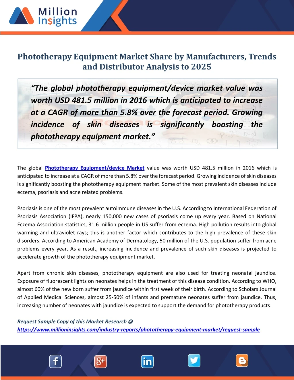 phototherapy equipment market share