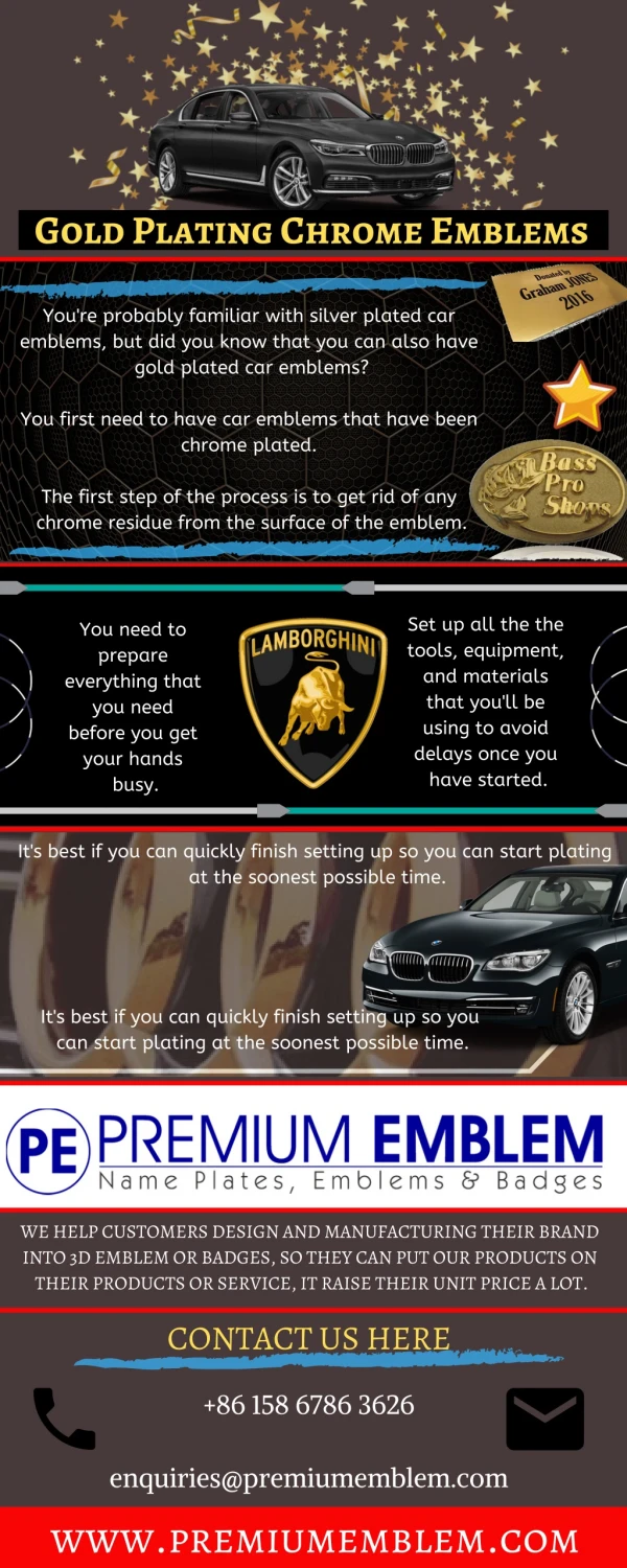 Gold Plated Car Emblems | Auto Emblems and Badges - Premium Emblem