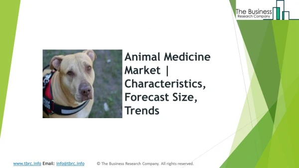 Animal Medicine Market | Characteristics, Forecast Size, Trends