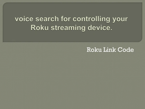 Voice search to control Roku