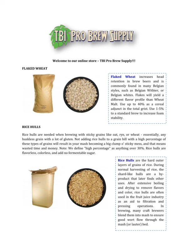 Buy High-Quality Brewing | TBI Pro Brew Supply