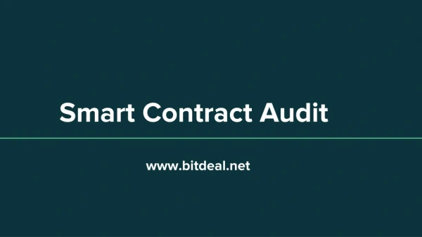Smart Contract Audting Services