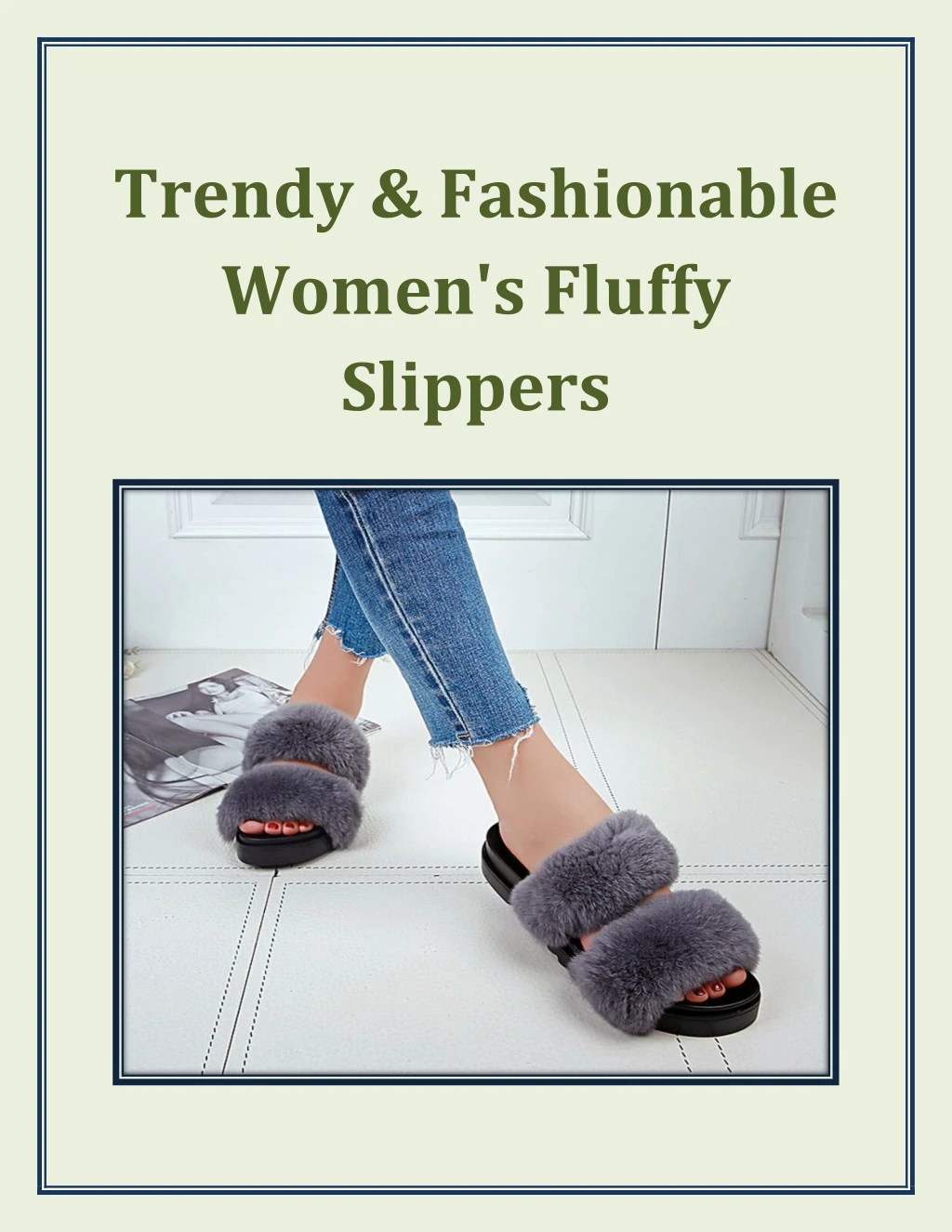 trendy fashionable women s fluffy slippers