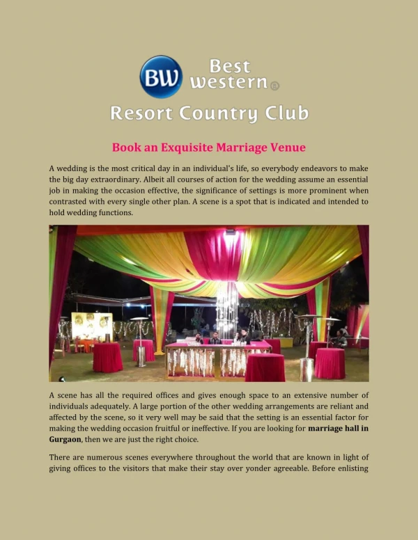 Best Party Venues in Gurgaon