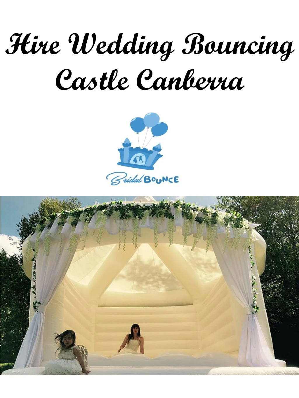hire wedding bouncing castle canberra