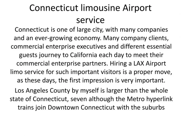 Connecticut limousine Airport service