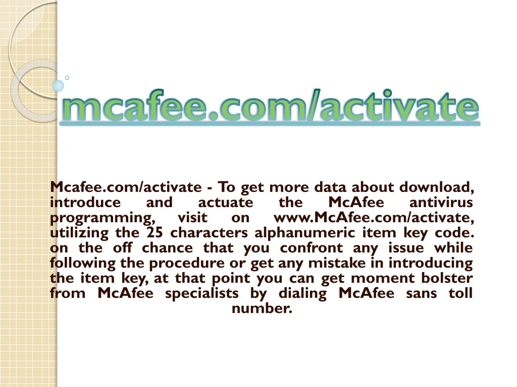 mcafee com activate