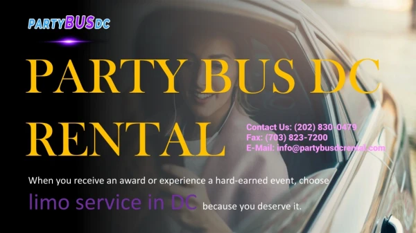 Choose Limo Service in DC Because You Deserve It