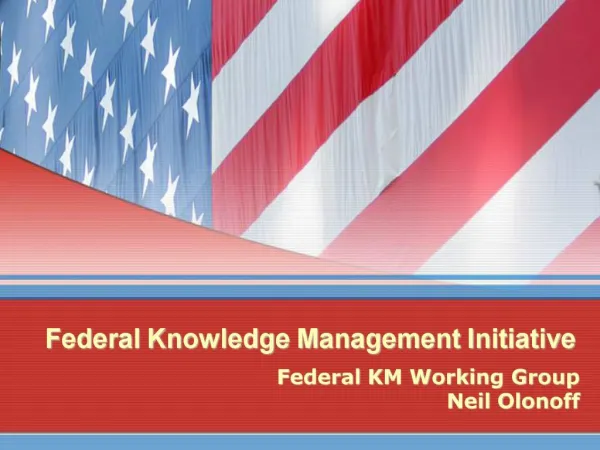 Federal Knowledge Management Initiative