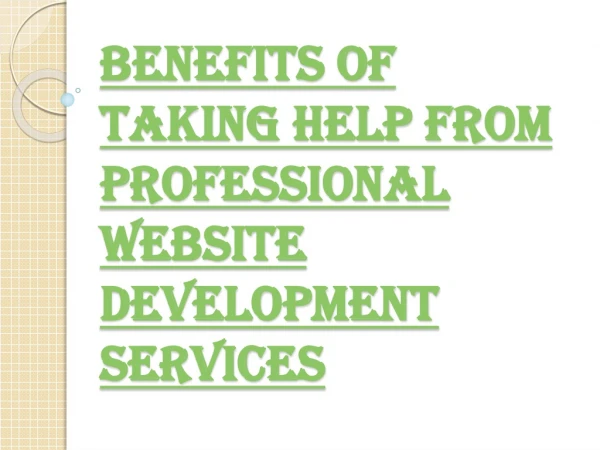 Benefits of Professional Website Development Services