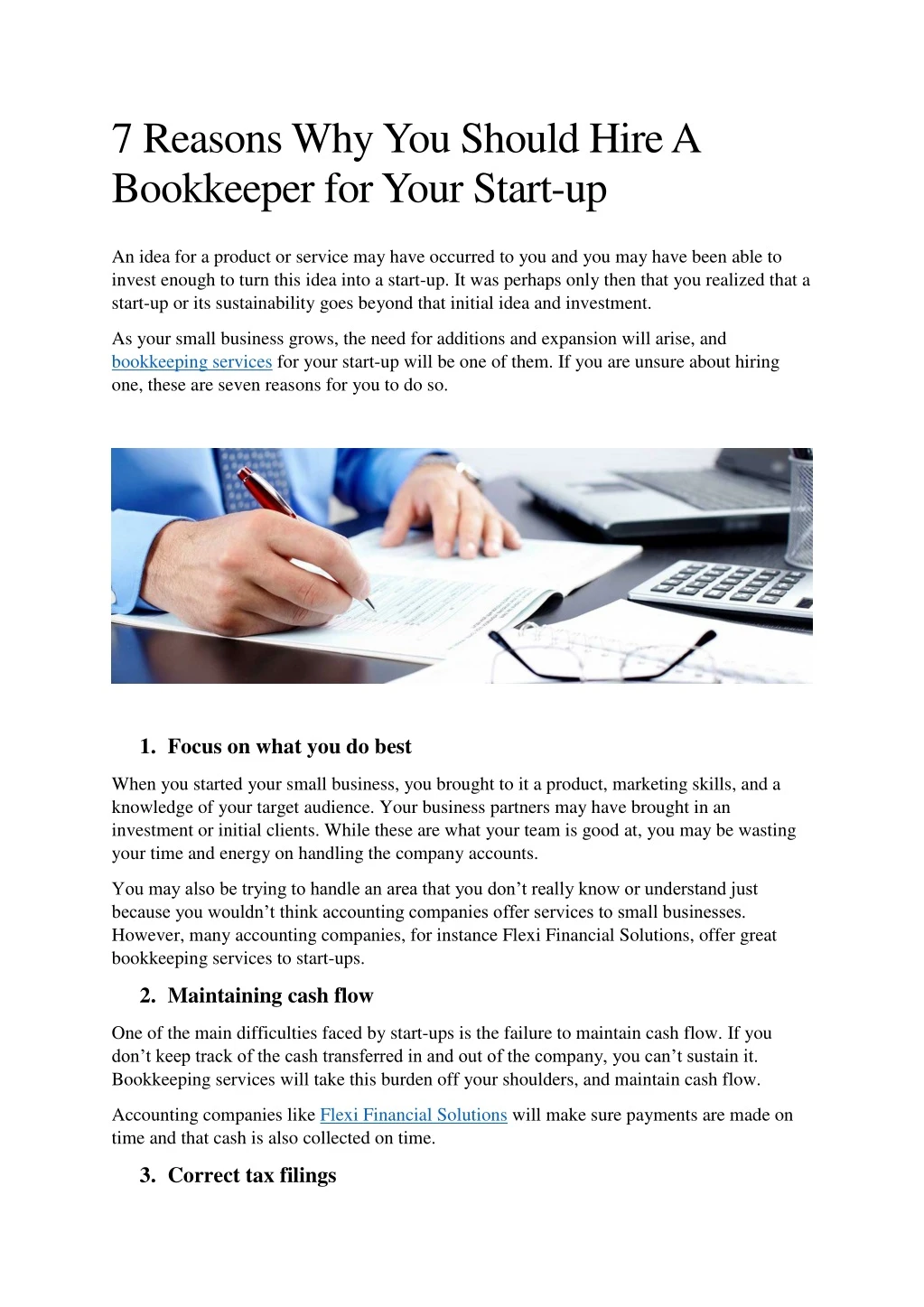7 reasons why you should hire a bookkeeper