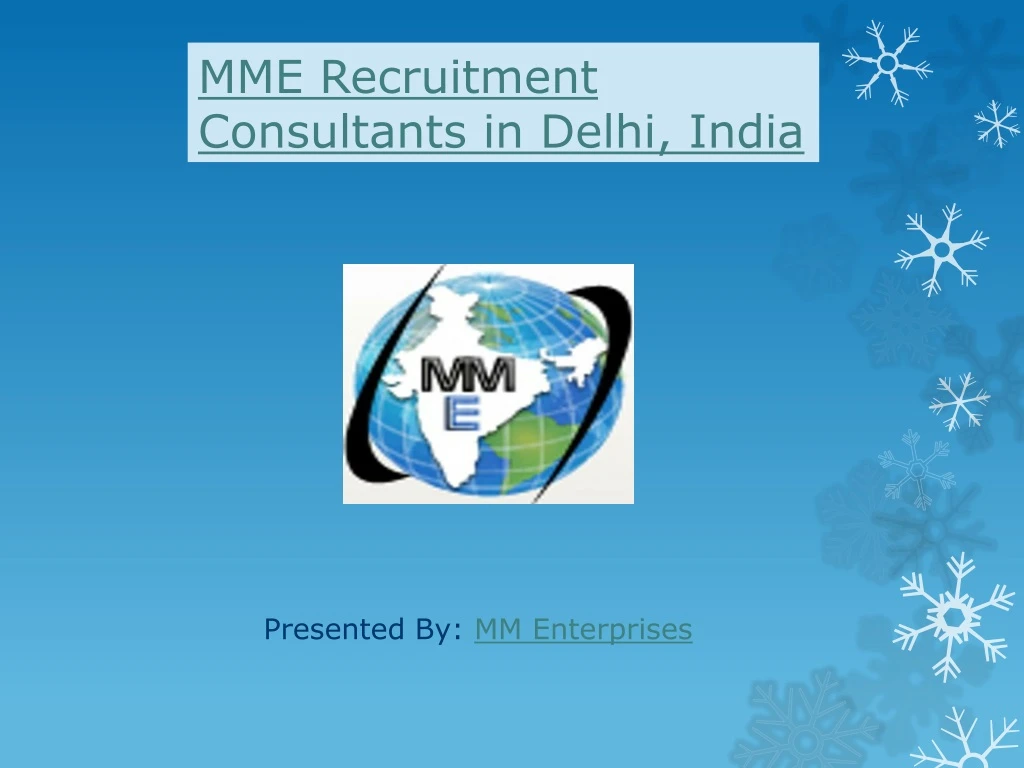 mme recruitment consultants in delhi india