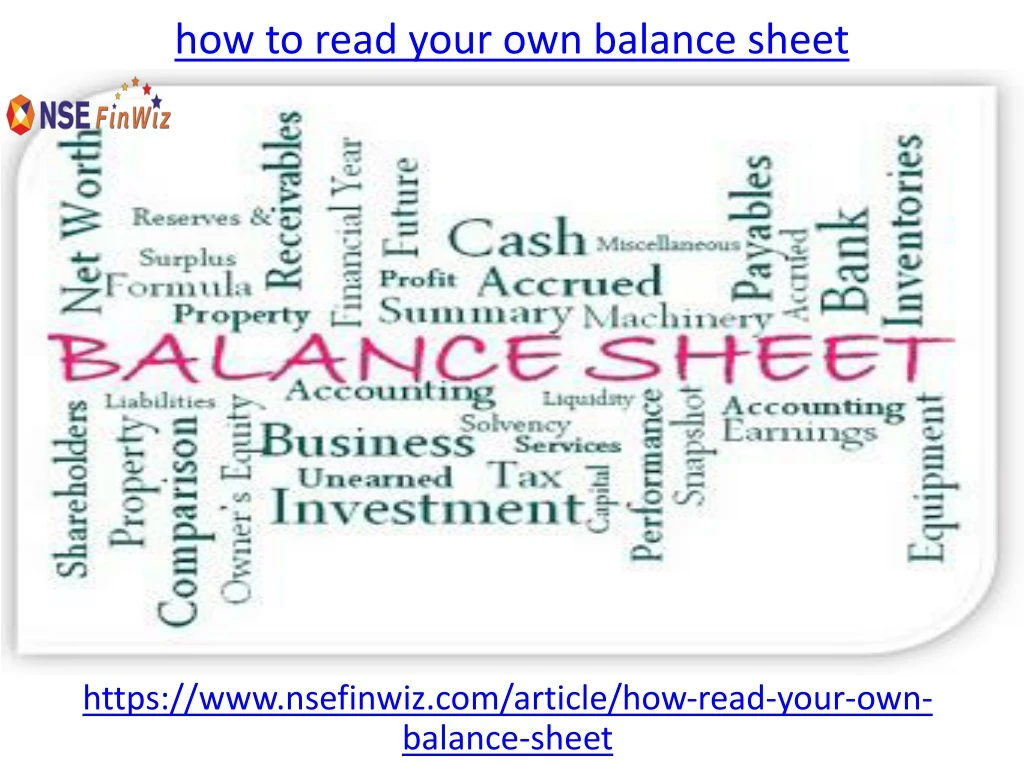 how to read your own balance sheet