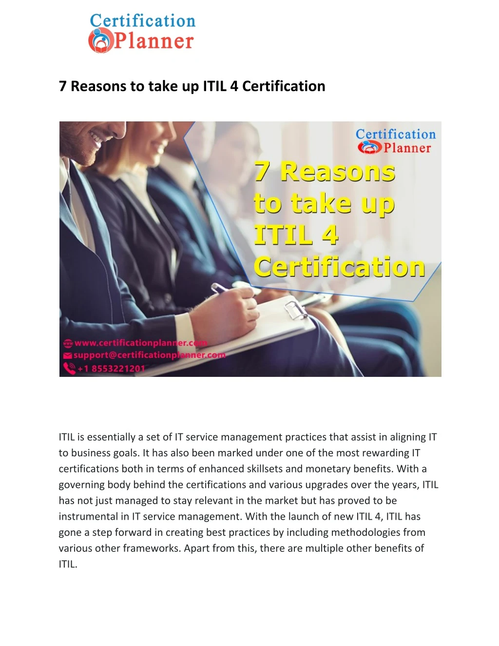 7 reasons to take up itil 4 certification
