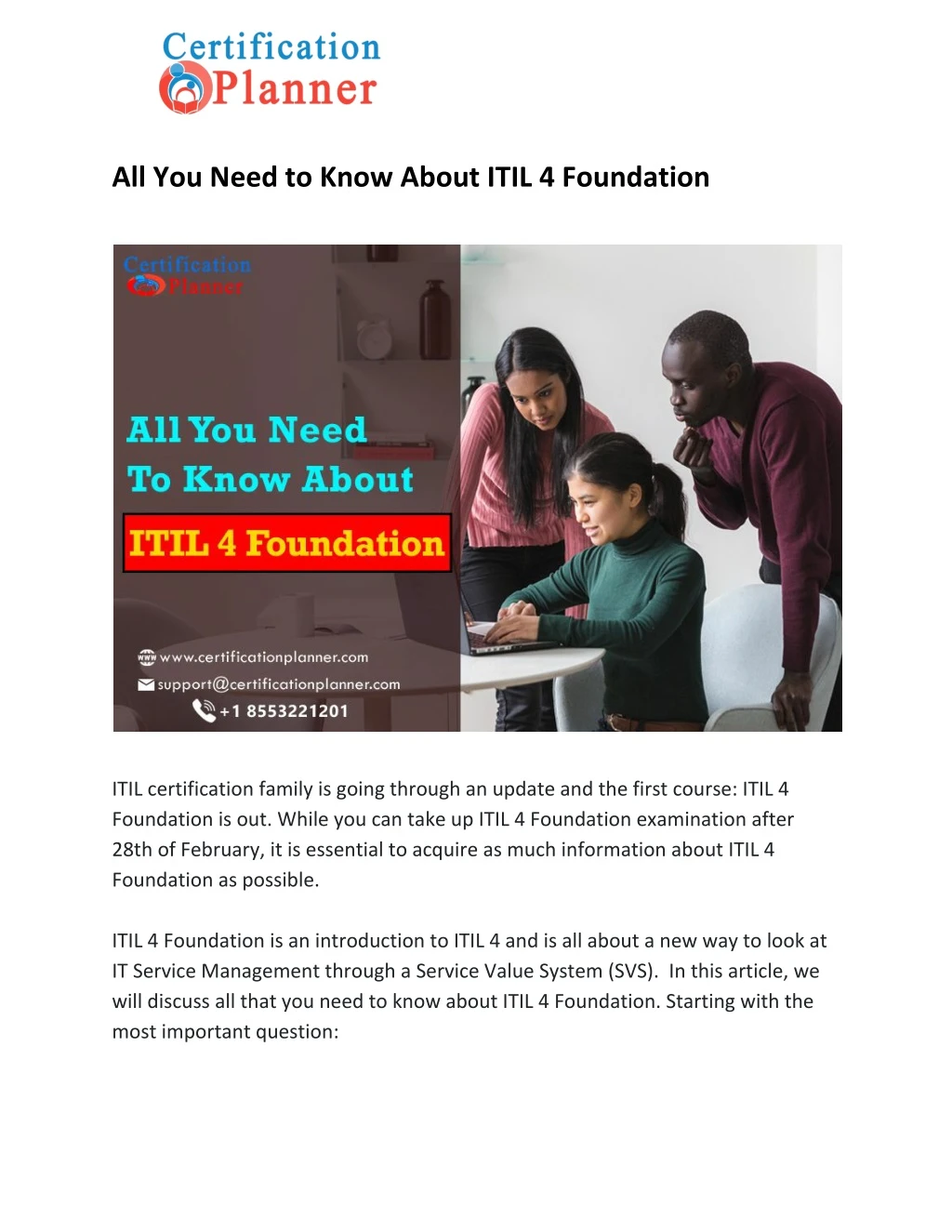 all you need to know about itil 4 foundation