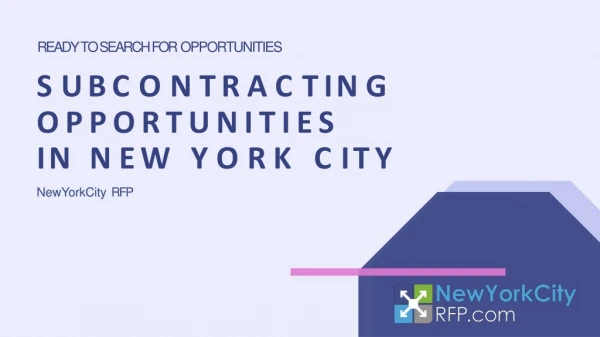 Bid on Subcontracting Opportunities in New York City