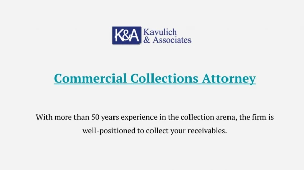 Commercial Collections Attorney - Kavulich & Associates